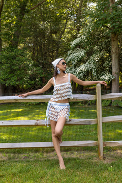 FLEUR HAND-CROCHETED TOP