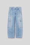 CITIZENS OF HUMANITY MARCELLE LOW SLUNG CARGO JEANS IN CLOUD NINE