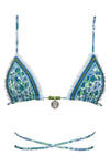 BANANHOT LUNA BIKINI TOP IN LIGHT BLUE PAISLEY