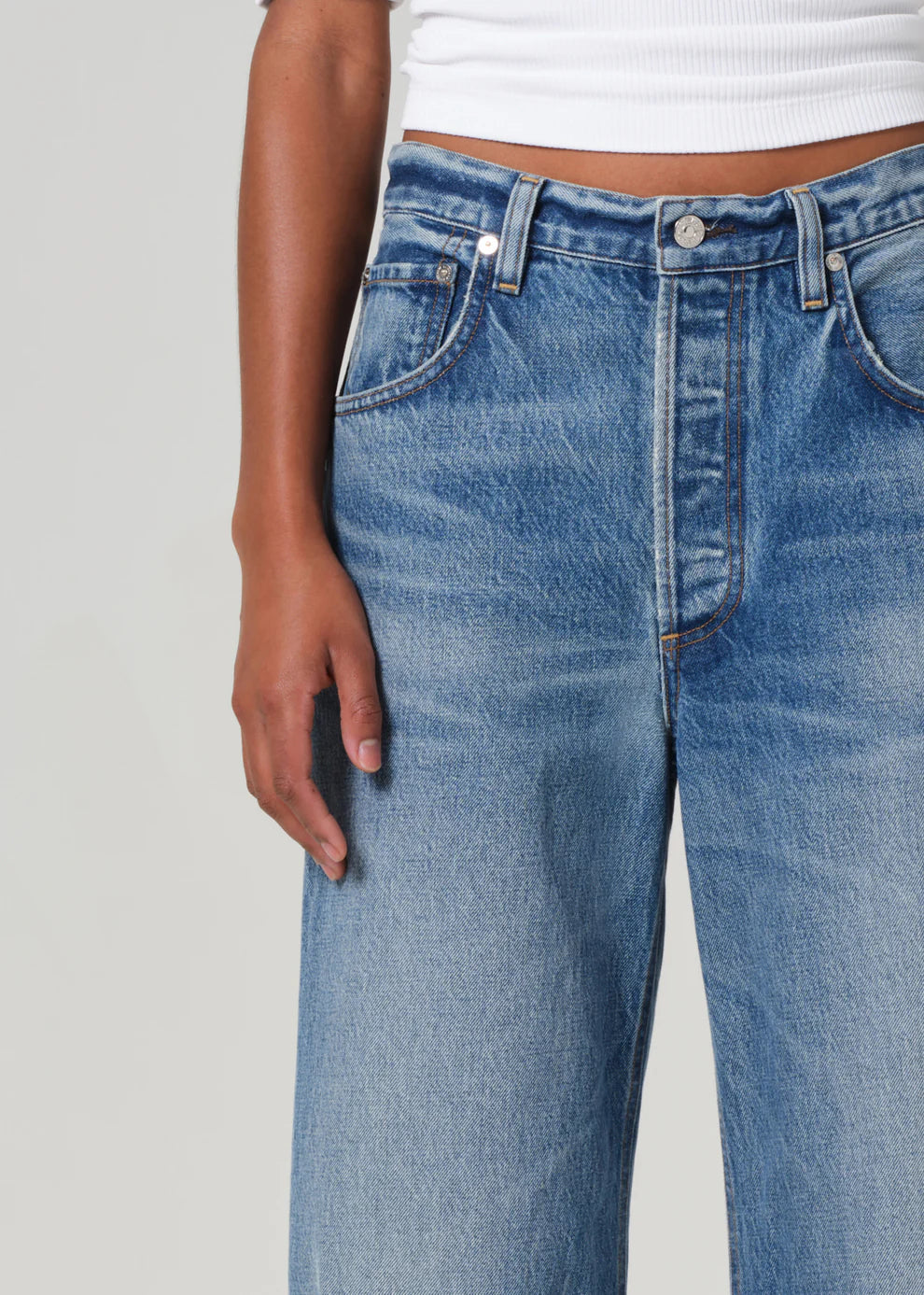 AYLA RAW HEM CROP JEANS