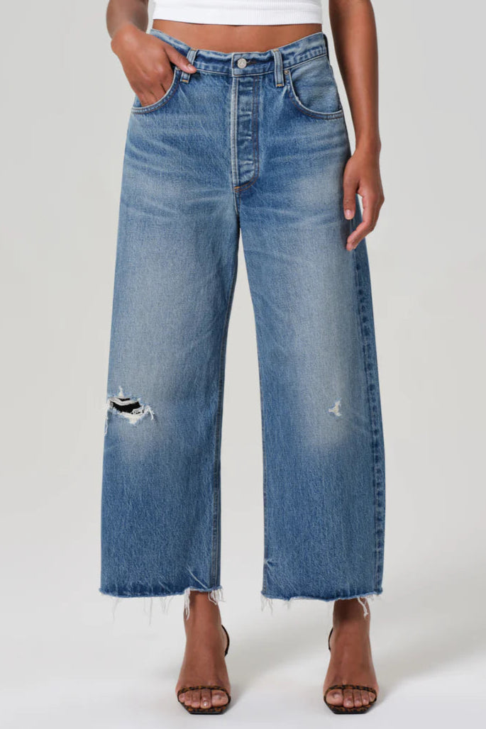 AYLA RAW HEM CROP JEAN