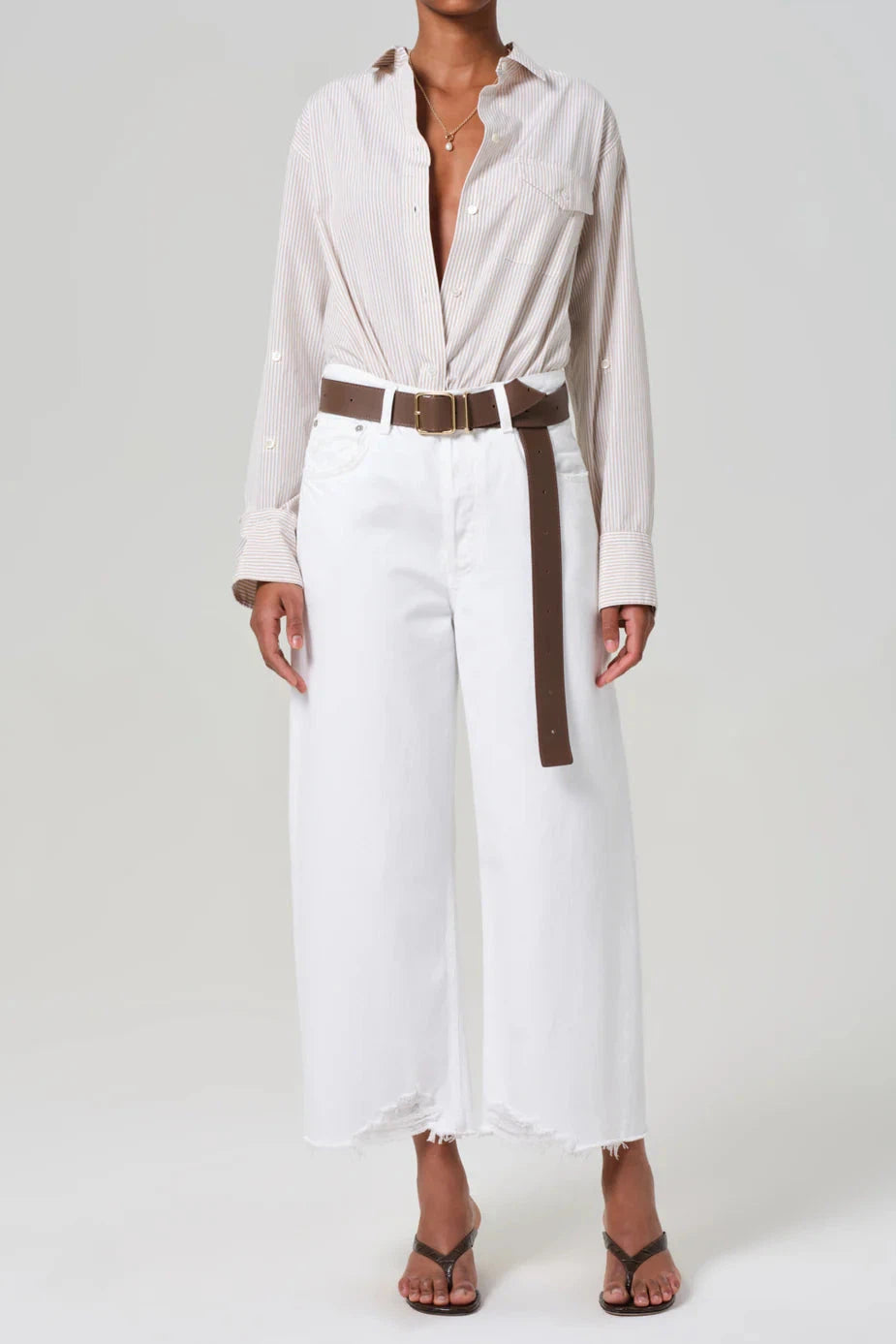 YAYLA RAW HEM CROP JEANS