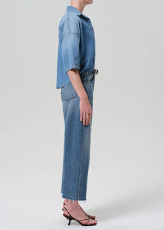 AYLA RAW HEM CROP JEAN