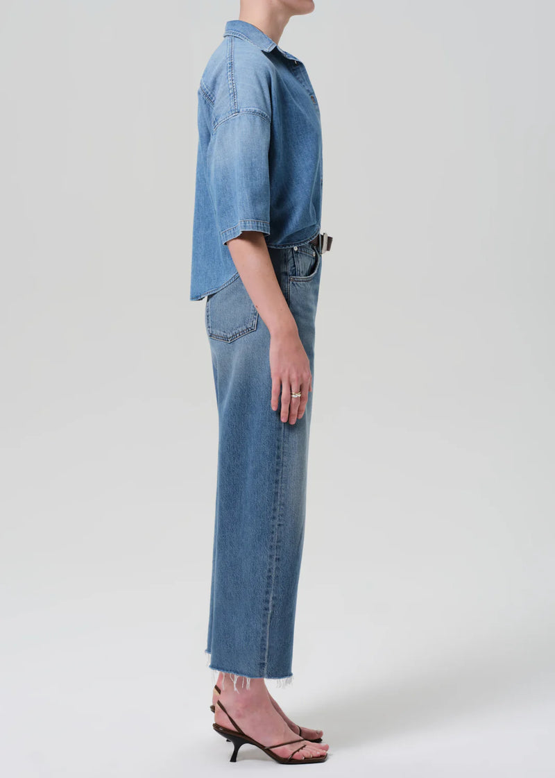 AYLA RAW HEM CROP JEANS