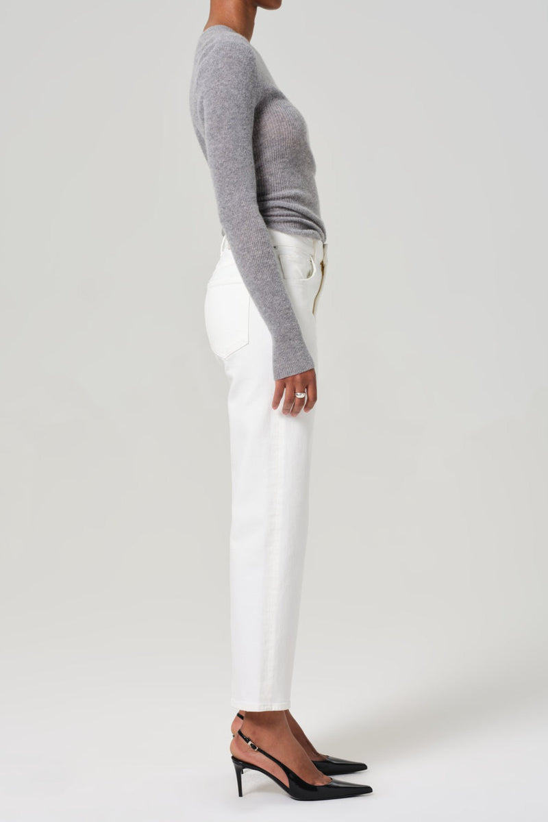 CITIZENS OF HUMANITY PALMA STRAIGHT JEANS IN SOFT WHITE