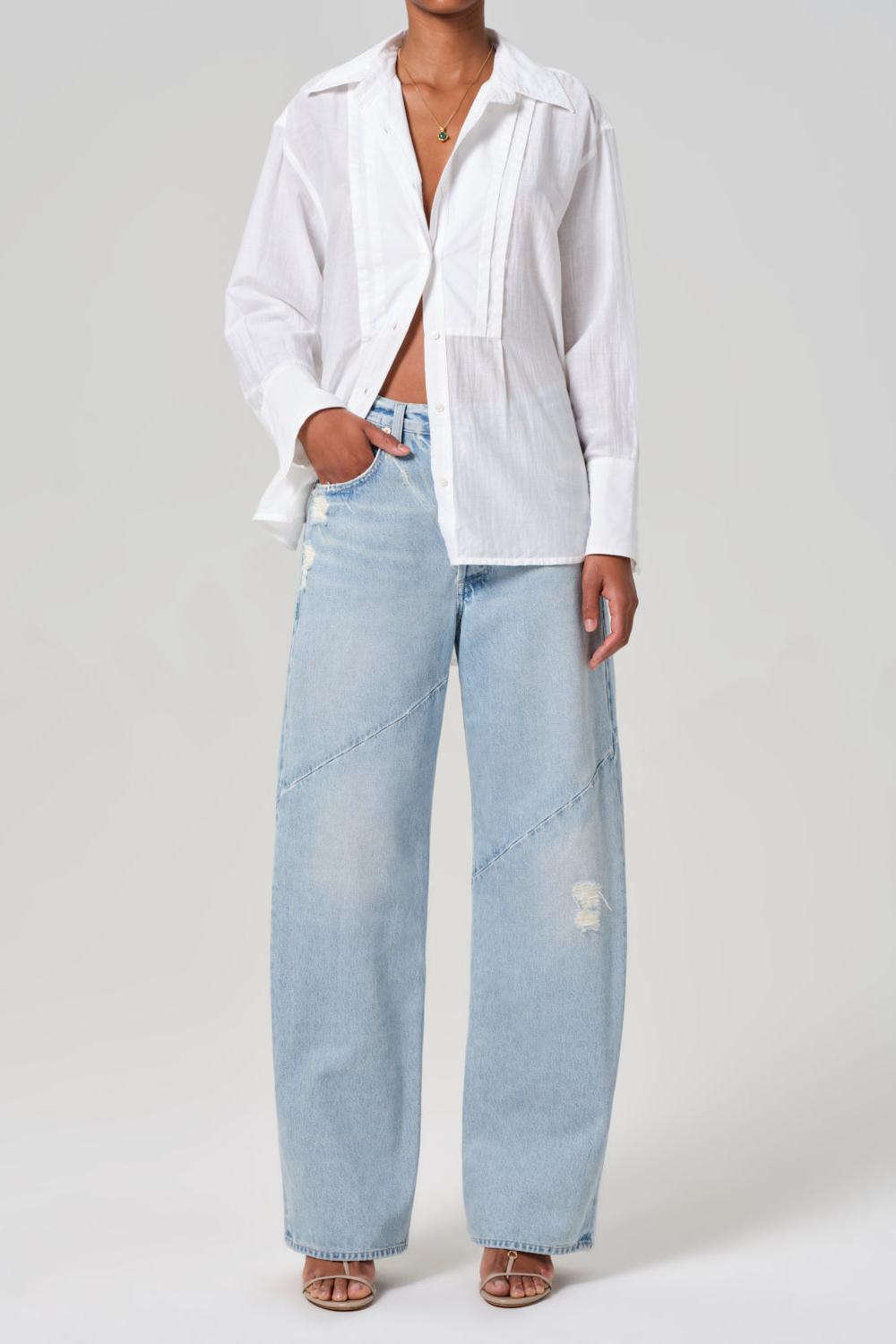 AYLA SWIRL BAGGY CUFFED JEAN