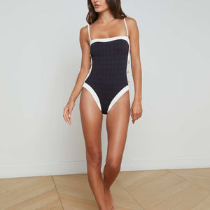 TORY BANDEAU ONE PIECE SWIMSUIT