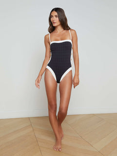 TORY BANDEAU ONE PIECE SWIMSUIT