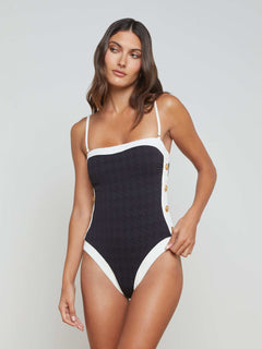 TORY BANDEAU ONE PIECE SWIMSUIT