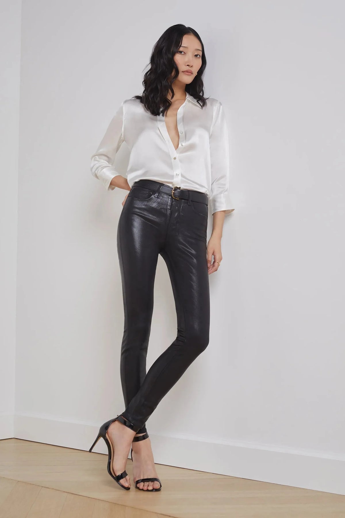 MARGUERITE COATED HIGH RISE SKINNY