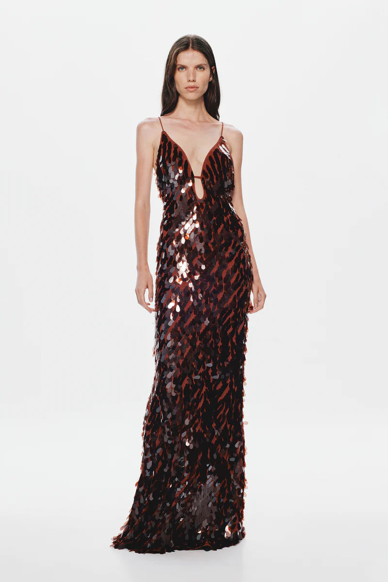 SAPPHIRE SEQUIN MAXI DRESS