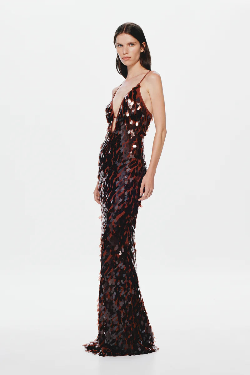 SAPPHIRE SEQUIN MAXI DRESS