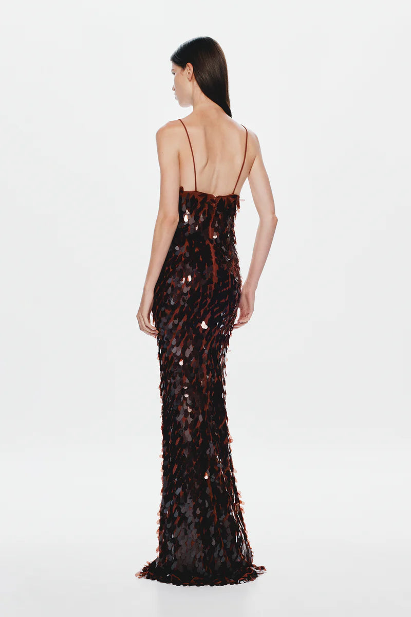 SAPPHIRE SEQUIN MAXI DRESS