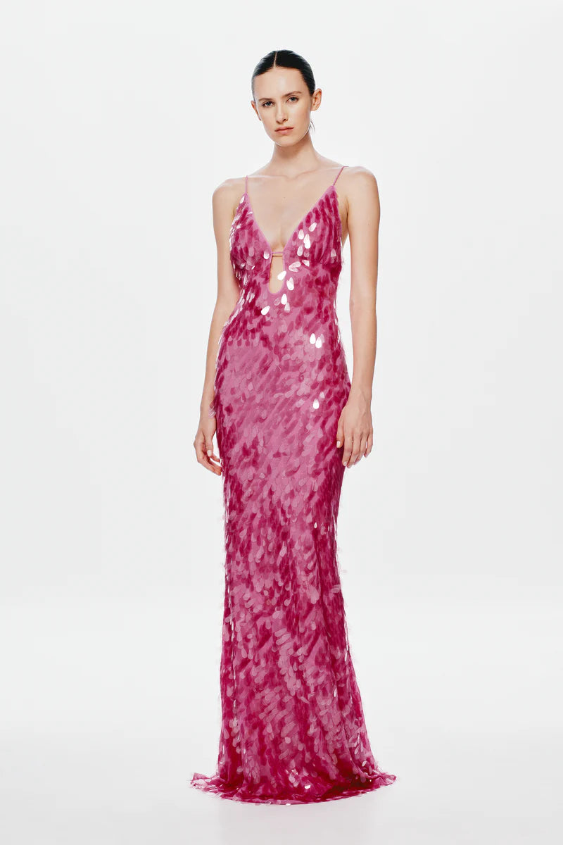 SAPPHIRE SEQUIN MAXI DRESS