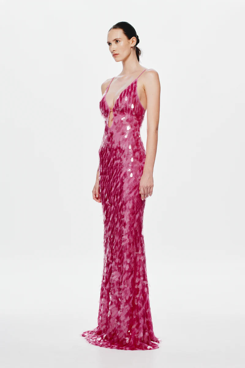 SAPPHIRE SEQUIN MAXI DRESS