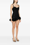 CHARO RUIZ IBIZA SHORT DRESS CHERRIE IN BLACK MYTH