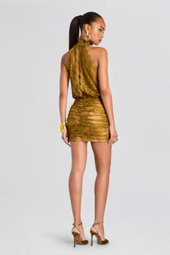 EMERALD LACE DRESS