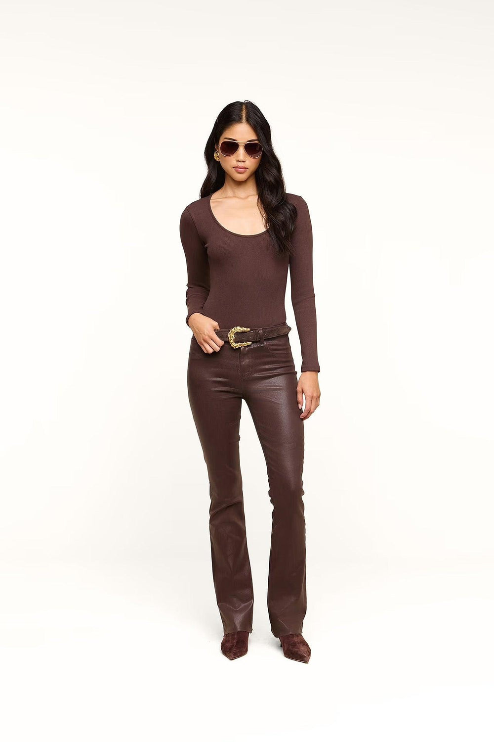 RUTH H/R COATED STRAIGHT-LEG JEAN