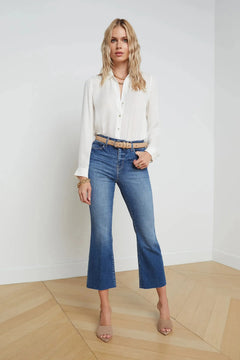 KENDRA H/R CROPPED FLARE JEAN