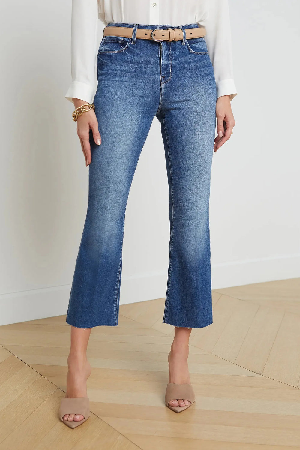 KENDRA H/R CROPPED FLARE JEAN