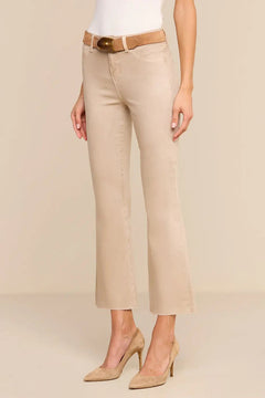KENDRA H/R COATED CROP FLARE JEAN
