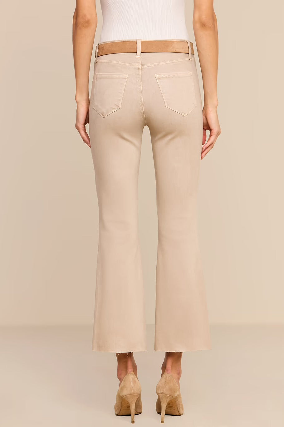KENDRA H/R COATED CROP FLARE JEAN