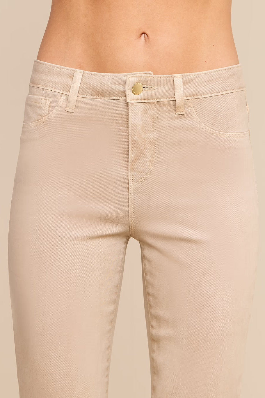 KENDRA H/R COATED CROP FLARE JEAN