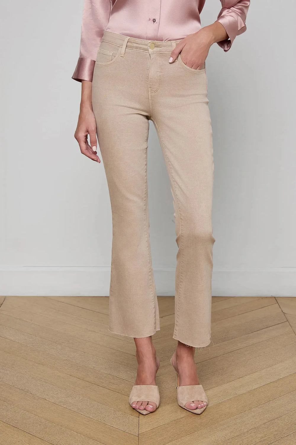 KENDRA H/R CROPPED FLARE JEAN