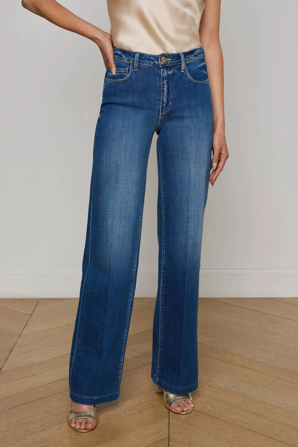 CLAYTON H/R WIDE LEG JEAN