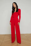 L'AGENCE LIVVY STRAIGHT LEG TROUSER IN SCARLET RED