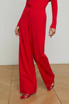 L'AGENCE LIVVY STRAIGHT LEG TROUSER IN SCARLET RED