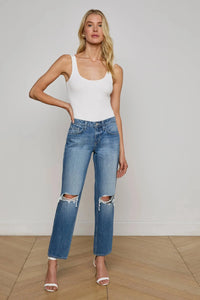 NEVIA LOW RISE SLOUCHY STRAIGHT LEG JEANS