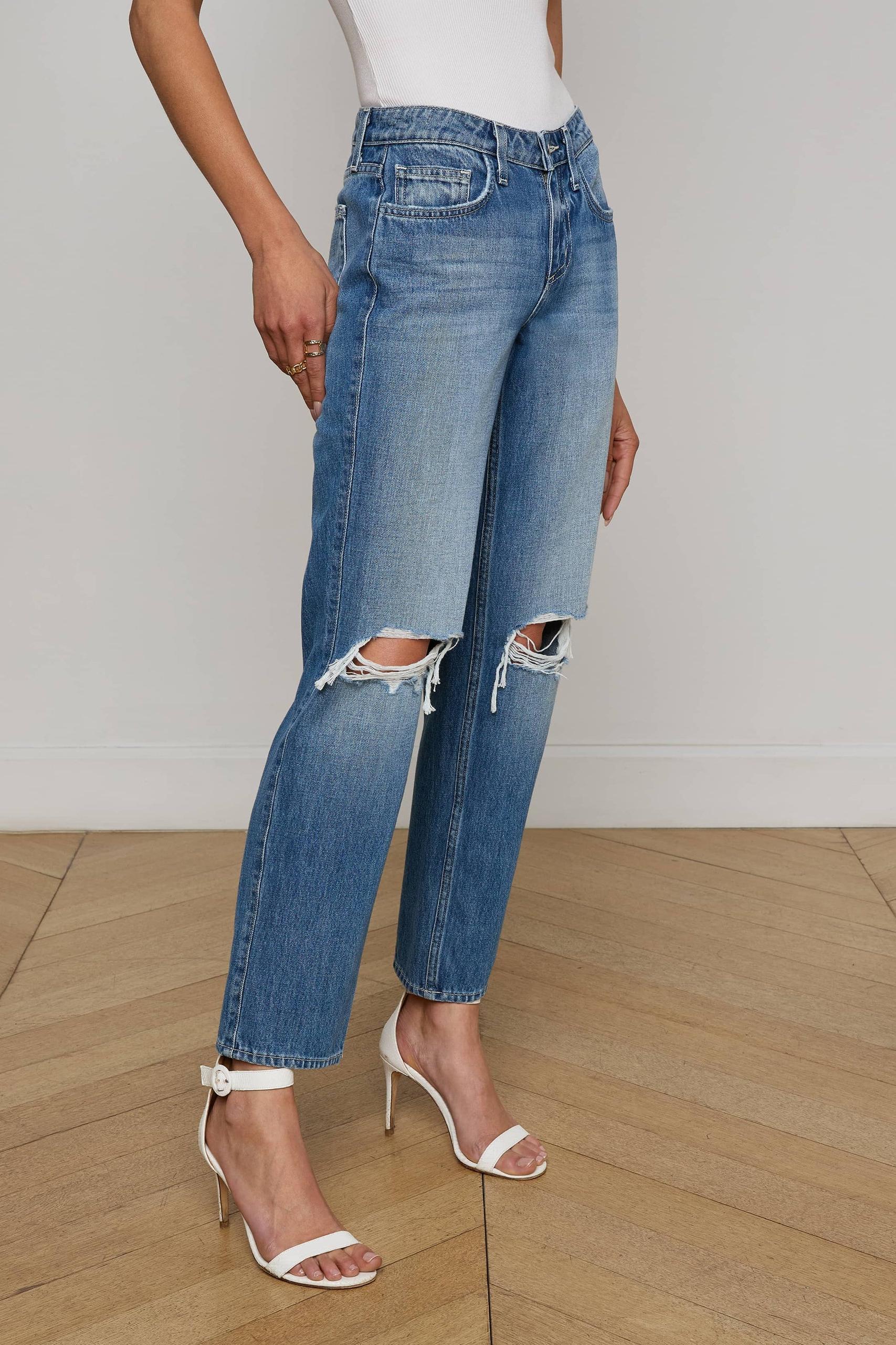 NEVIA LOW RISE SLOUCHY STRAIGHT LEG JEANS