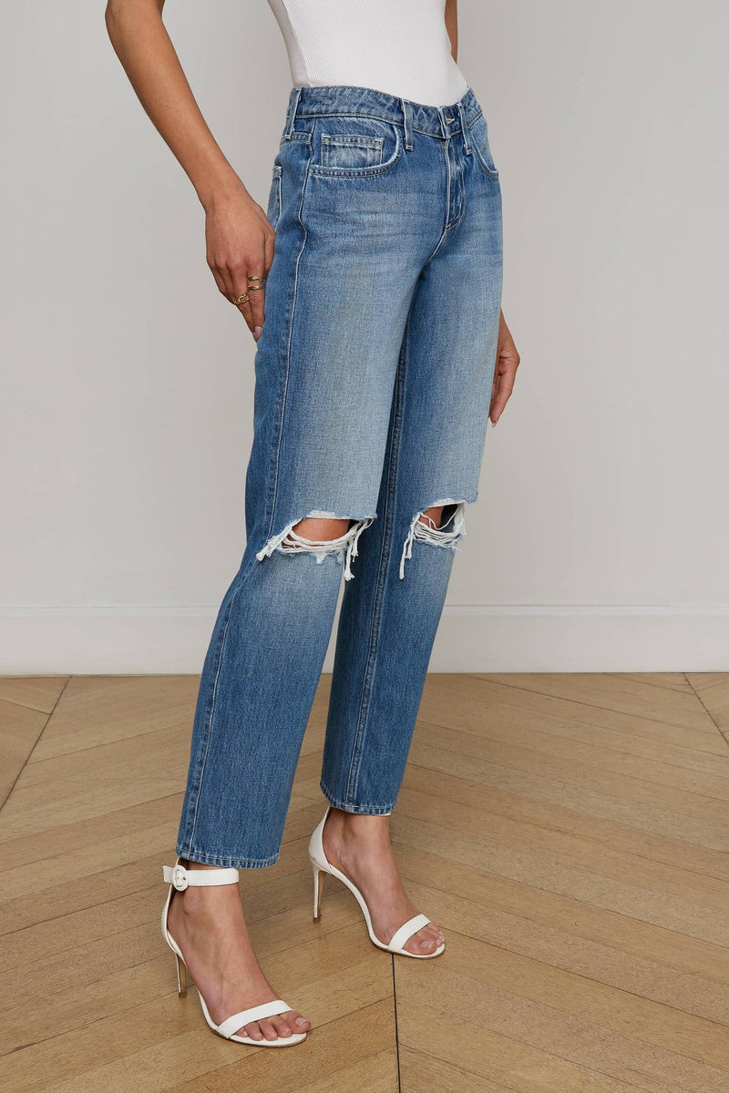 NEVIA LOW RISE SLOUCHY STRAIGHT LEG JEANS