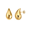 MONISHA MELWANI GOLD TEAR DROP HOOP EARRING