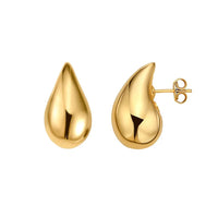 MONISHA MELWANI GOLD TEAR DROP HOOP EARRING