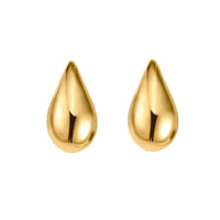 MONISHA MELWANI GOLD TEAR DROP HOOP EARRING