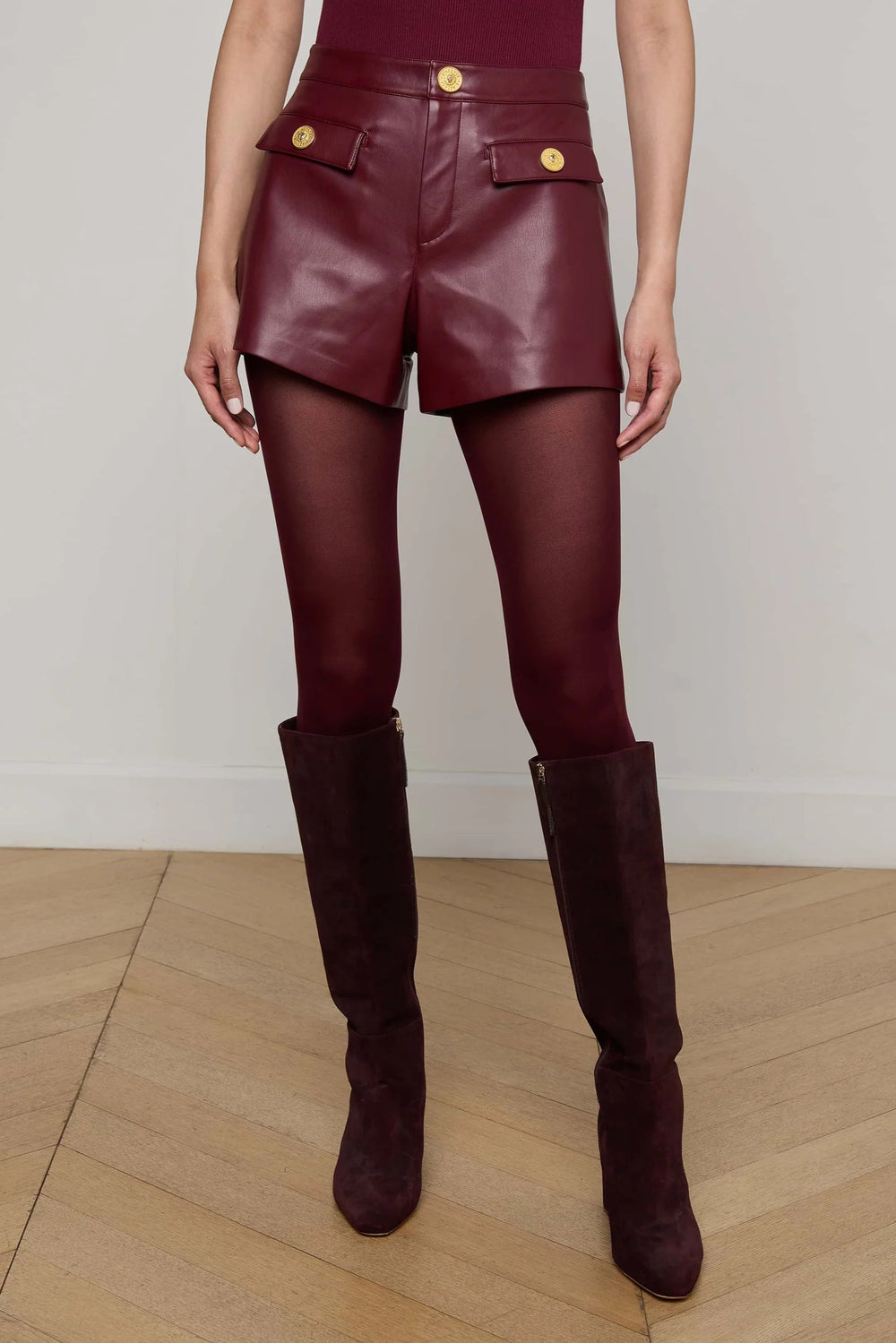 DIONNE FAUX LEATHER SHORT