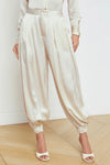 L'AGENCE PALMER ELASTIC PANT IN CREME BRULEE