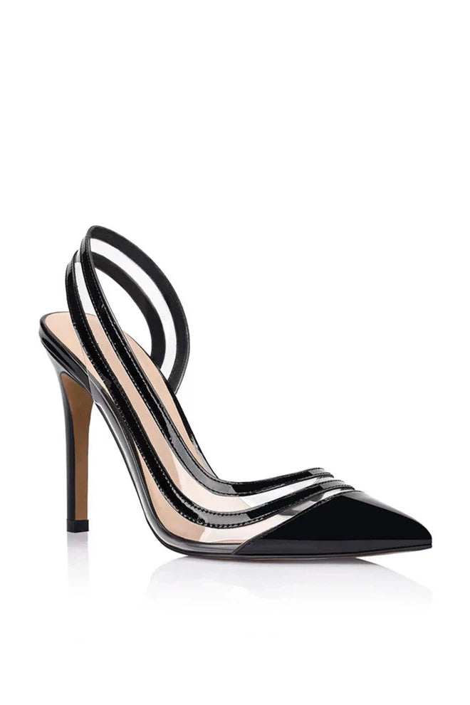 LANA WILKINSON SAVANNAH PUMP IN BLACK PATENT LEATHER