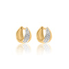 MONISHA MELWANI GOLD HALF AND DIAMOND HALF HOOP