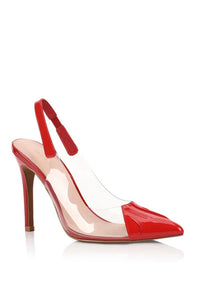 LANA WILKINSON ROMY PUMP VINYLITE IN RED PATENT