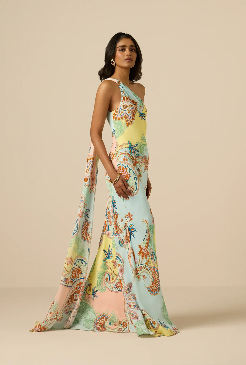 ONE SHOULDER YUTI SASH DRESS