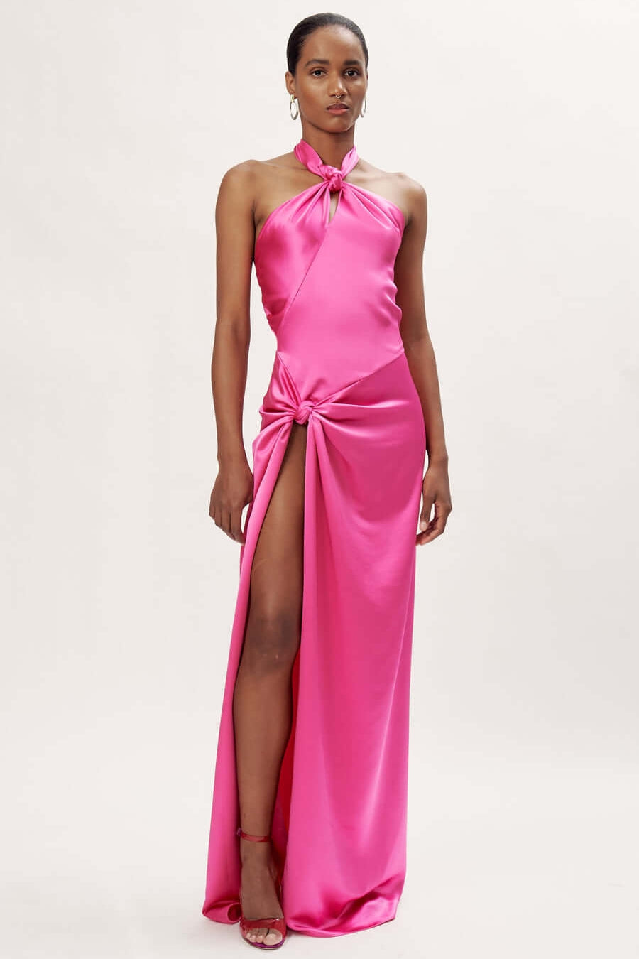 RONNY KOBO ZADENA DRESS IN HOT MAGENTA
