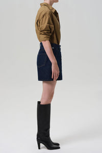 CURVED POCKET MINI SKIRT