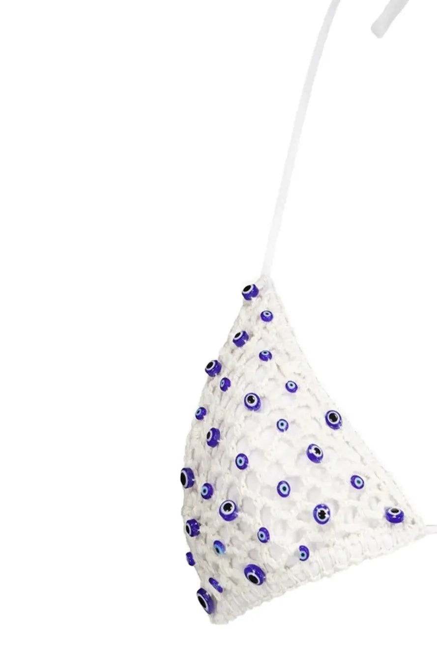 MICRO EVIL EYE BIKINI TOP