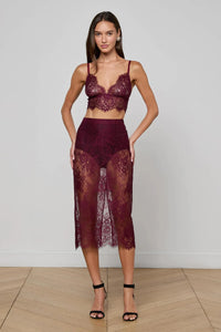 MAKENA LACE PENCIL SKIRT