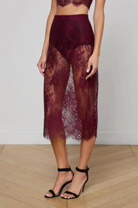 MAKENA LACE PENCIL SKIRT