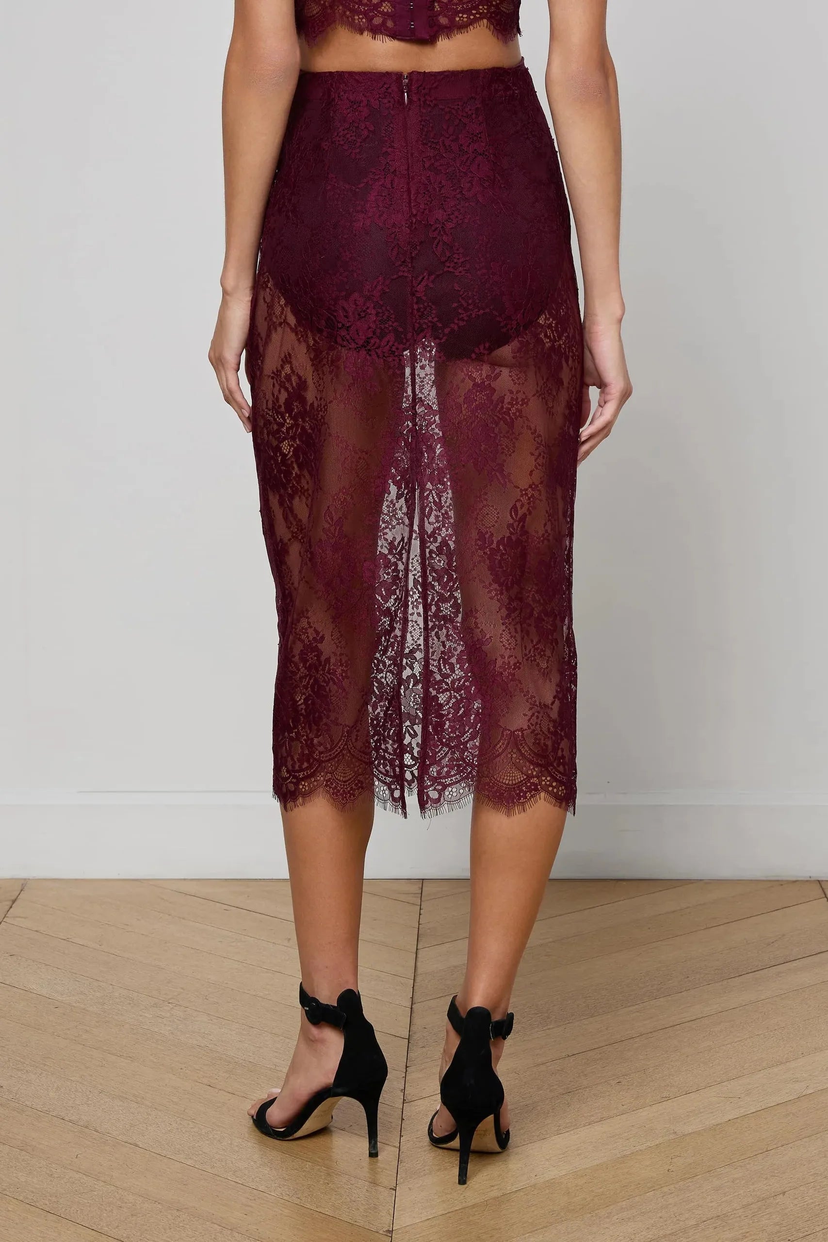 MAKENA LACE PENCIL SKIRT