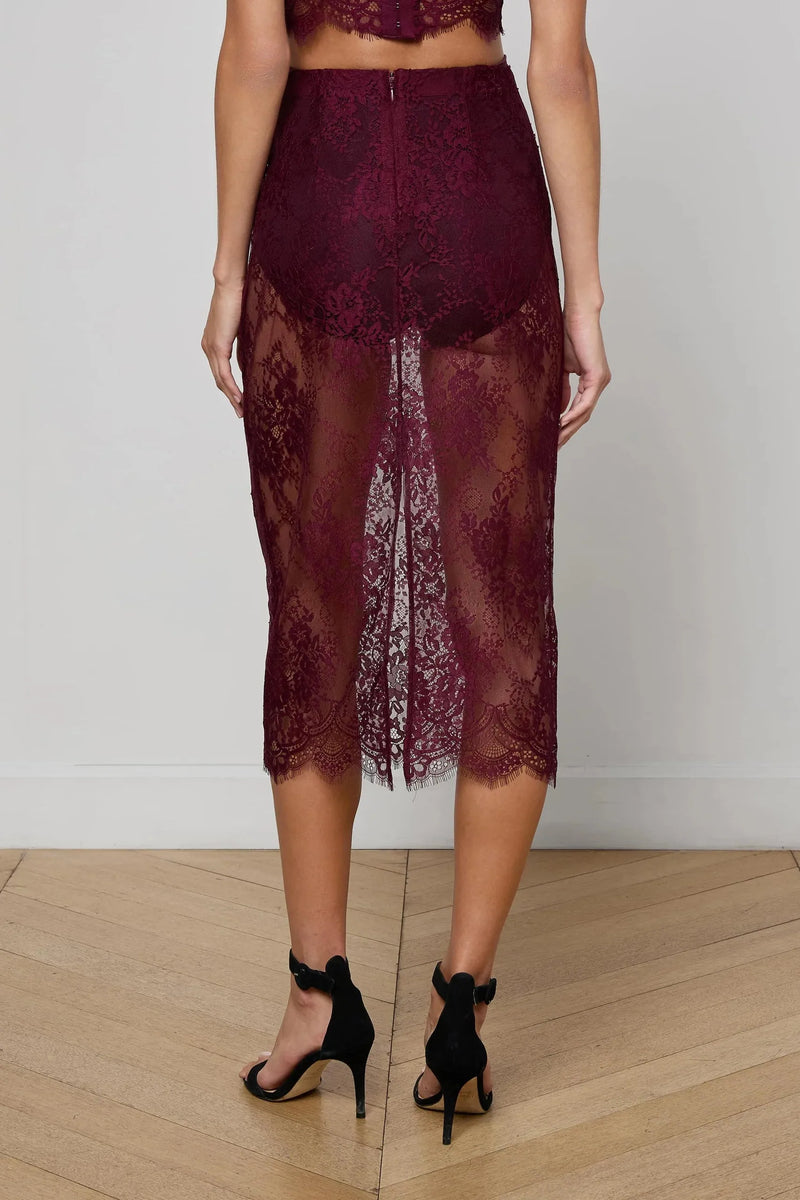 MAKENA LACE PENCIL SKIRT